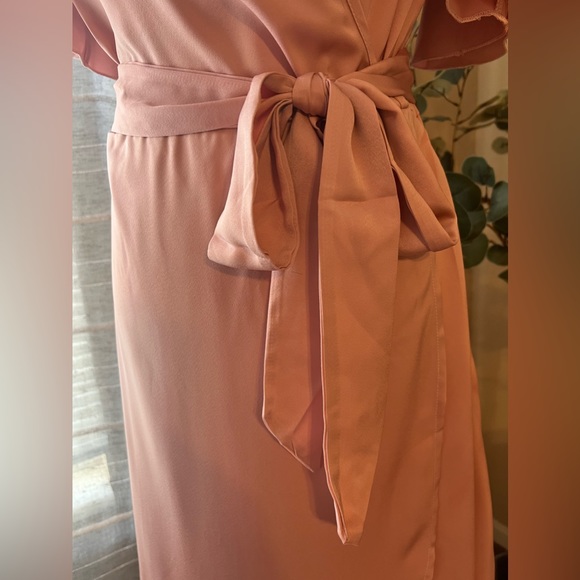 Brand new - tie waist flutter sleeve dress - peach color - Picture 8 of 8
